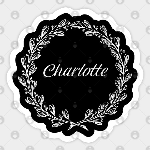 Charlotte Floral Wreath Sticker by anonopinion
